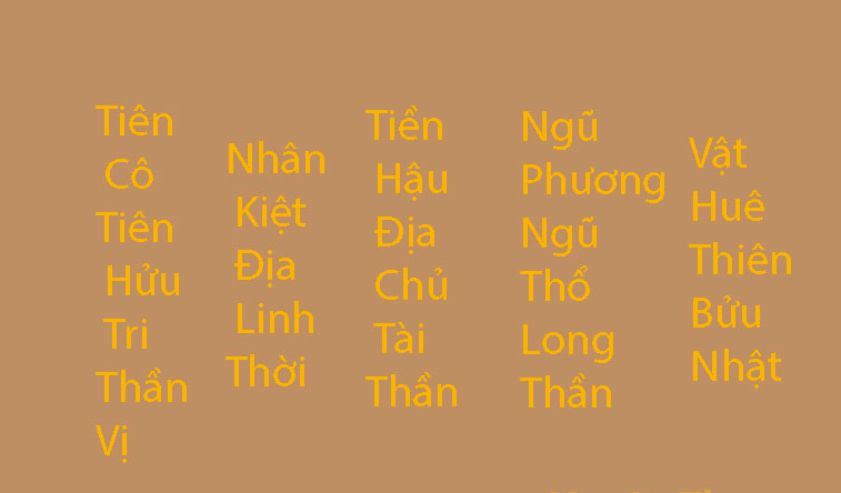 Ý nghĩa từng hàng chữ Hán trên bài vị Thần Tài